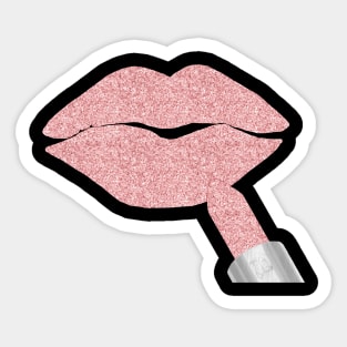 Pink Lipstick Kiss II Sticker